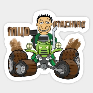 Green Mud Machine 4x4 Offroad Truck Tractor Sticker